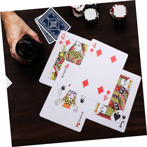 BESPORTBLE Großes Unterhaltendes Kartenspiel Riesige Poker Karten Aus Beschichtetem Papier Langlebig Vielfältig Für Party Camping Reise Und Spieltisch Geeignet Mit Dekorativem Muster – Bild 7