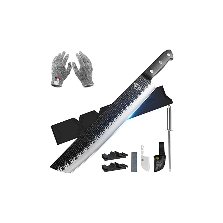 Authentic-XYJ-Since-1986Slice-Cooking-Knife-With-Edge-Guards-ProtectorSharpener-SteelSlicing-Chef-KnivesMeat-Vegetable-Cutting-KnifeNon-stick-Long-BladeFull-TangHigh-Carbon-Steel-115-Inch XYJ Slice Cooking Knife With Edge Guards Protector,Kitchen Knife,Japanese Chef Knives,Meat Vegetable Cutting Carving Brisket Knife,Long Blade,Full Tang (11.5 Inch)