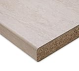 Generico Top per Cucina Piano Cottura in Laminato Stratificato HPL sp mm 38 x 2050 x 600 - Colore: Nero Luna - mm 40 x 600 x 1950