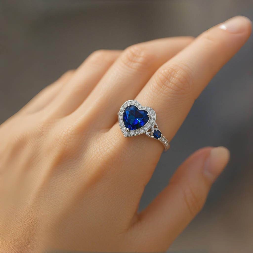 Celtic Sterling Silver Birthstone Ring for Women, Adjustable Size Trinity Knot Heart Design 925 Silver January Garnet Ring, Meaningful Birthday Gift for Girlfriend, Wife, Mom - Image 5