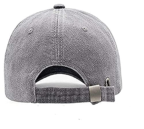 Image of Adjustable Soft Cotton Denim Cap for Men Women Baseball Vintage Washed Distressed Hats Adjustable Stylish Cap Regular Fitted