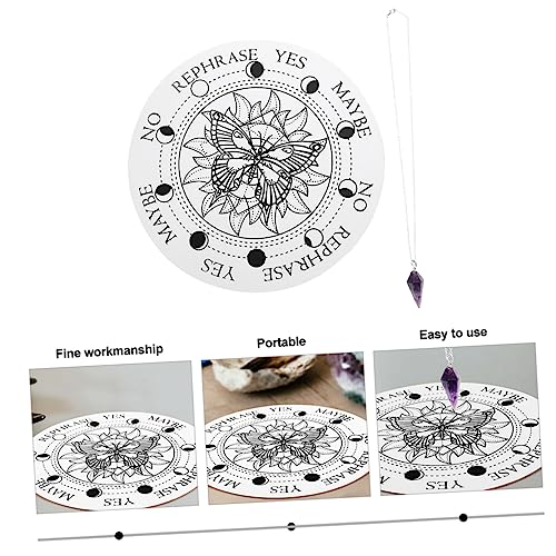 Collier pendule de sorcière bois divination outil décision - 6