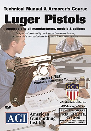 American Gunsmithing Institute Armorerâ€™s Course Video on DVD for Luger Pistols - Technical Instructions for Disassembly, Cleaning, Reassembly and More