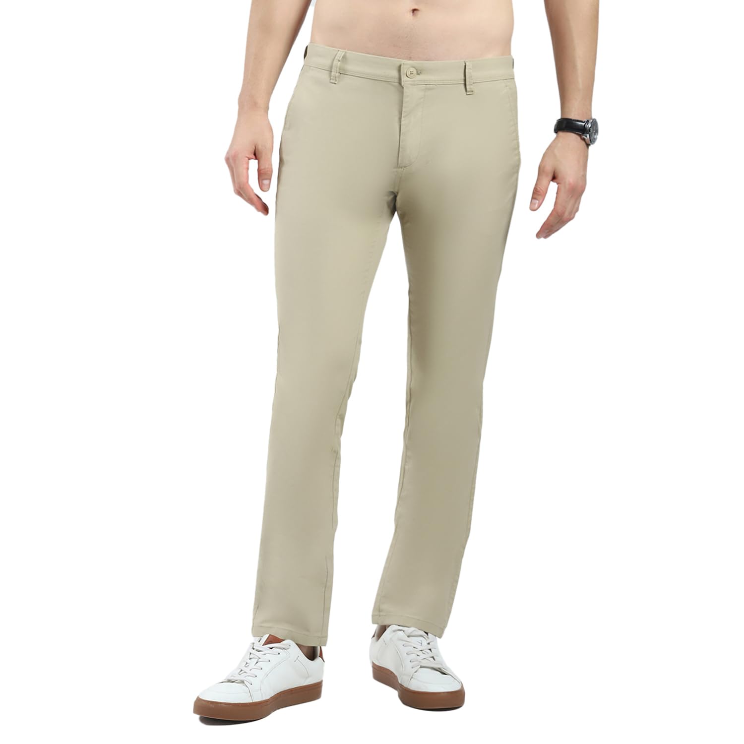 monte carlo Men Solid Slim Fit Trouser | Button Closure | Formal Wear | Classic Office Trouser Pant for Men's-picture-53
