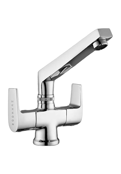 HEXEGON KUBIX CENTERHOLE Basin Mixture (Full Brass with 20 Years Warranty)