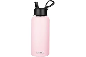 Insulated Termic Water Bottle with Straw - Leakproof Stainless Steel Travel Flask...