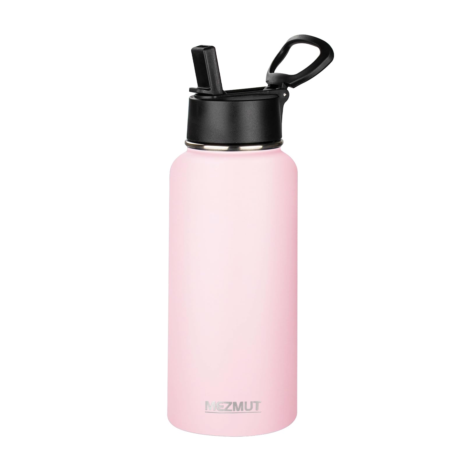 MEZMUT Insulated Water Bottle with Straw 32 oz Metal Water Bottle Leakproof Travel Stainless Steel Water Bottles Reusable Double Wall Gym Sports Cup
