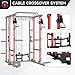 EVOLPOW Power Cage P3A, 1500LBS Multi-Function Power Rack with Adjustable Cable Crossover System and More Training Attachment, Weight Cage for Home Gym