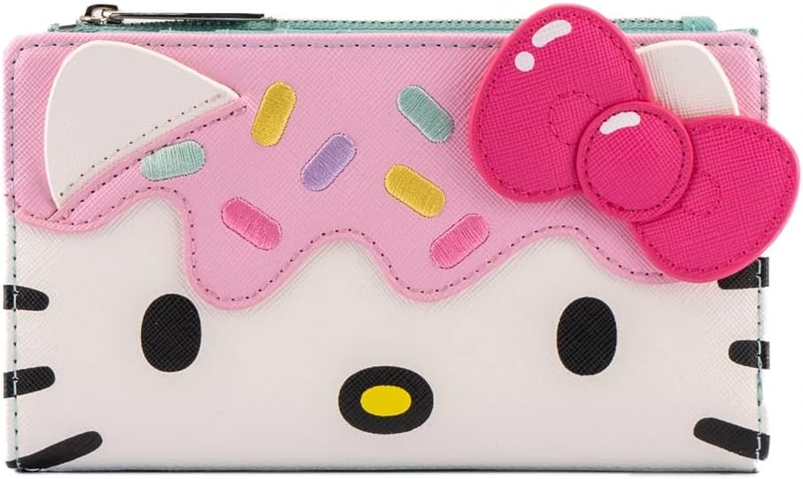 Loungefly Sanrio 헬로 키티 컵케이크 인조 가죽 플랩 지갑, 멀티, 단일 사이즈, 만화 — 사진 1