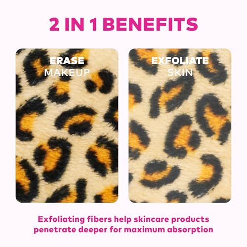 Image of The Original MakeUp Eraser PRO, Effortlessly Remove All Makeup Using Only Water, Including Waterproof Mascara, Eyeliner, Foundation, Lipstick, Sunscreen,and More! Leopard, 1ct.