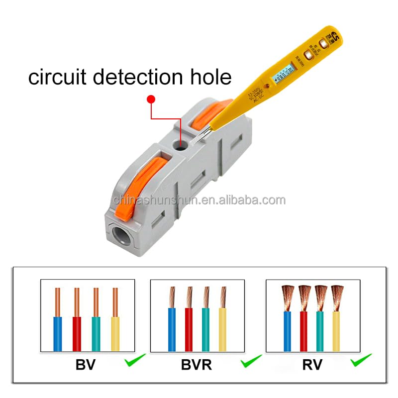 Image of ZIVIK Push Wire Connector, 10Pcs 1 in 1 out Universal Connection Terminals, Circuit Inline Splices Electric Cable Connectors, Clamp with Actuation Lever, 4 mm Conductor Clamp (10, 1 In 1 Out)