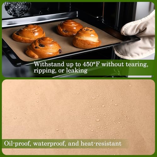 Image of WMKGG 150 PCS 9x13 Inch Parchment Paper Sheets,Precut Baking Parchment | Non-Stick,for Baking Grilling Air Fryer Steaming Bread Cakes Cookies and More(Unbleached)