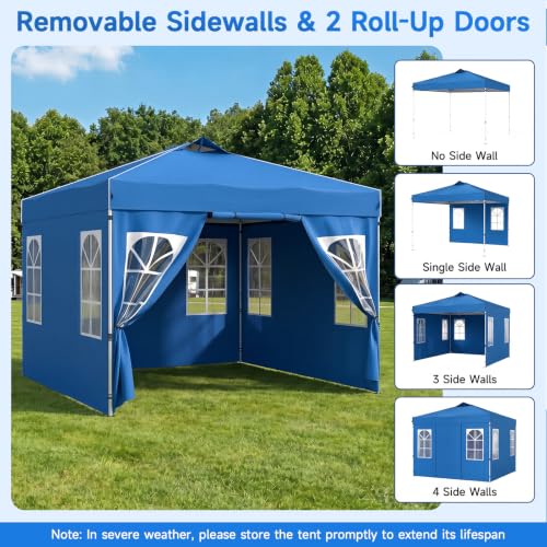Image of Tangkula 10x10 FT Pop Up Canopy with Center Lock