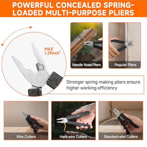 Image of NexTool Gemini, Multi Tool, Multitool Knife with Electric Screwdriver, Needle Nose pliers, Scissors and Bottle Opener, 4mm Bit Set for Small Electronics, RC car, Drones, Glasses Assemble, Unique Gifts