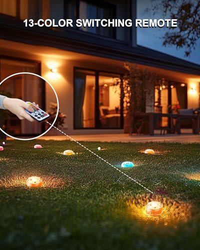 Image of 5plots 2Pack Remote Control & 10pcs Mini RGB Submersible LED Lights, Multicolor Waterproof Small Tealight Candles Battery Operated Underwater Color Changing EFX Light for Vase, Halloween Lantern