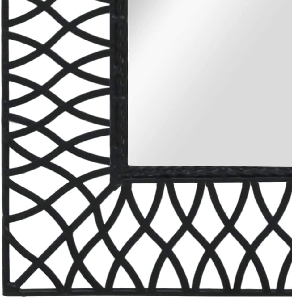 vidaXL Espejo de Pared 60x110 cm Negro Rectangular ...
