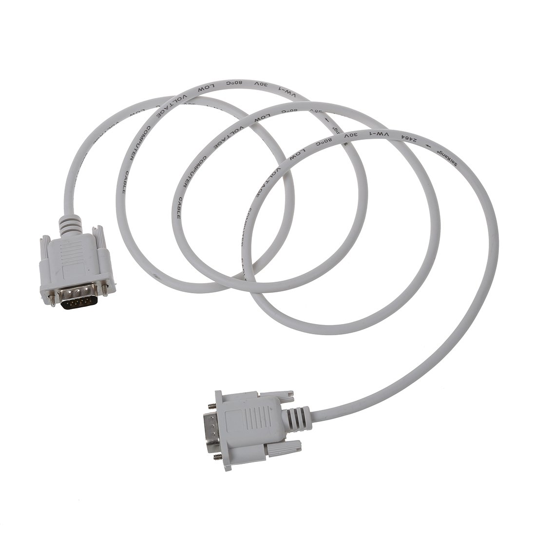 VGA DB15 Male to RS232 DB9 Pin Male Cable/Video Graphic Cable (White, 1.5M)