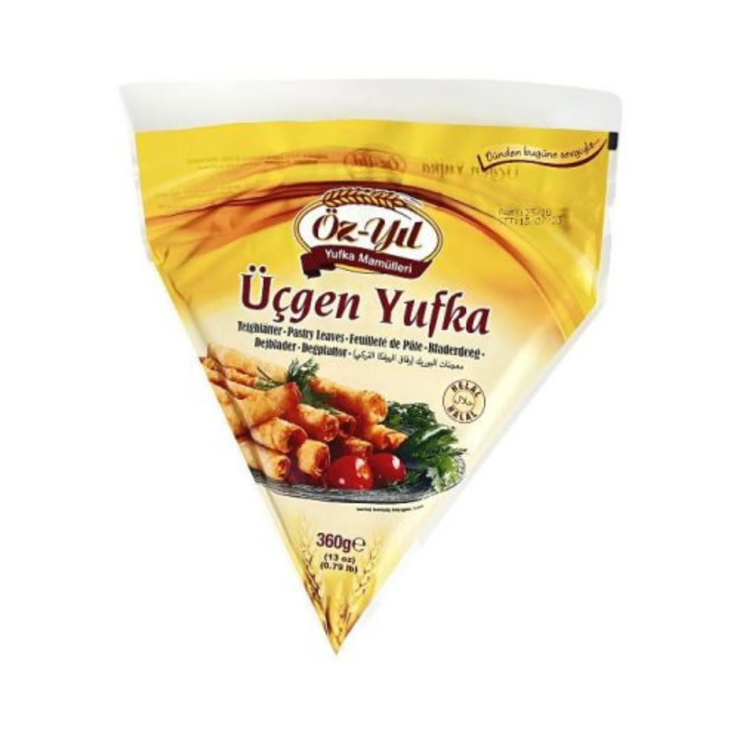 Öz-Yìl Teigblätter dreieckig Täglich frischer Teig - Frisches Gebäck, Teigblätter Filoteig 360 Gramm mit Pufai Grocery