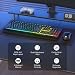 Redragon K525 RGB Backlit Membrane Gaming Keyboard with Multimedia Keys, Linear Mechanical-Feel Switch, 4 Extra On-Board Macro Keys, Dedicated Media Control, Detachable Wrist Rest