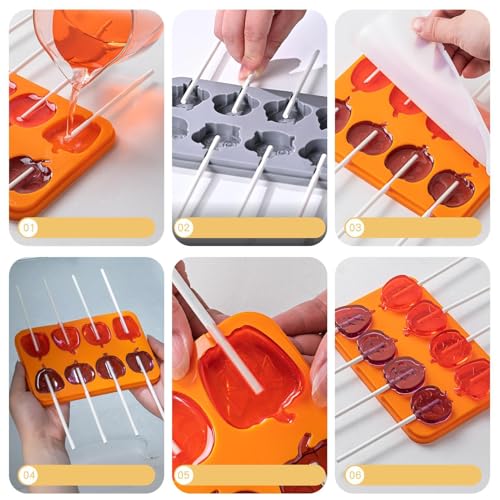 Molde de silicona para caramelos de Halloween que evita roturas al desmoldar dulces caseros 4