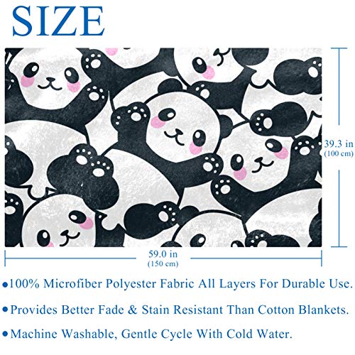 Couverture douce sans couture thermique motif panda pour canapé - 6