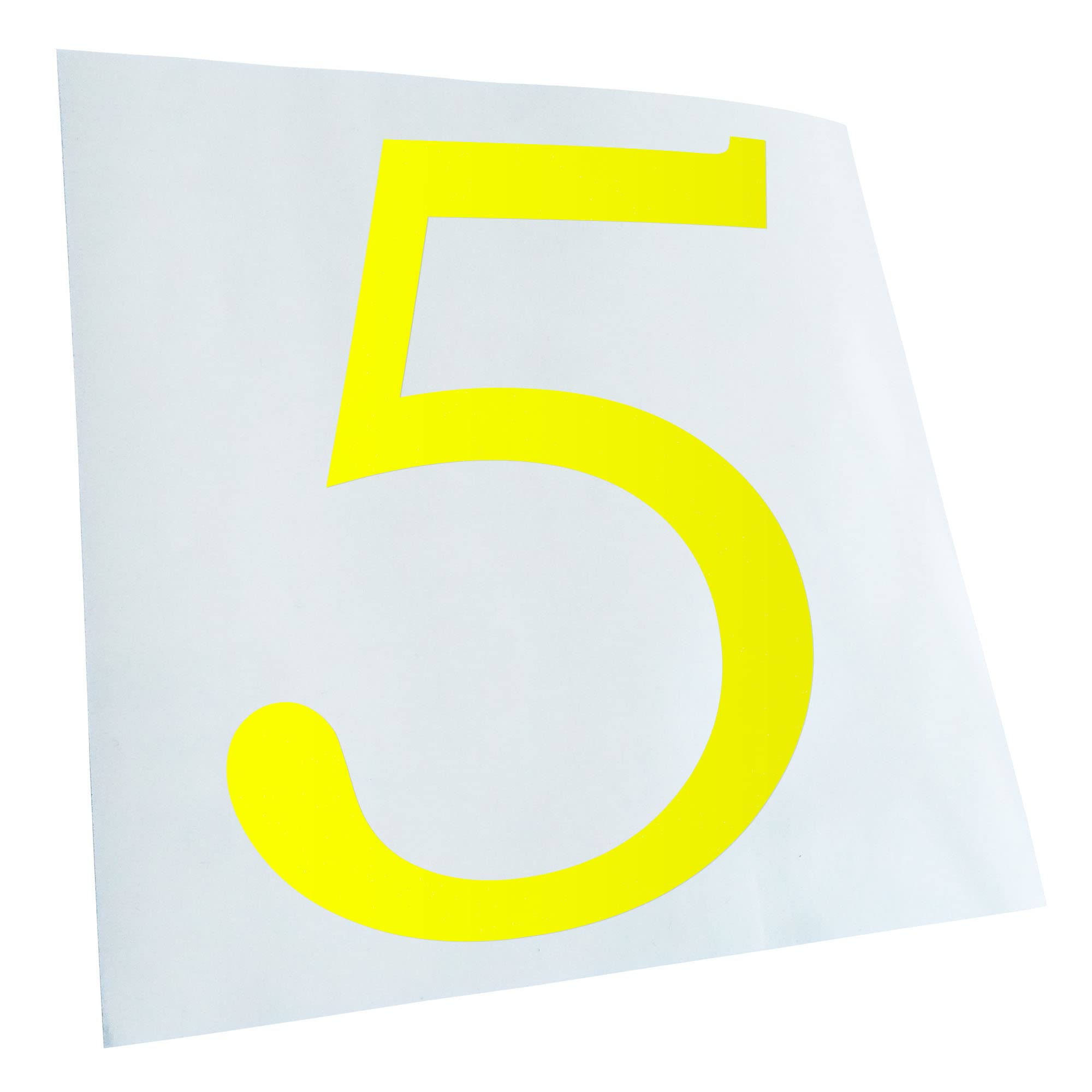 Kiwistar - Car Sticker - Neon Yellow - 10 x 8 cm Number 5 - Numbers - Rear Window Car Sticker Weatherproof for Car Truck Moped Truck - Sticker Exterior Self-Adhesive Tuning Accessories for Window