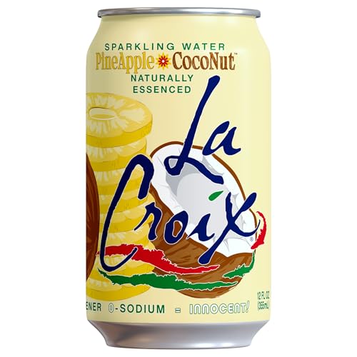 Image of LaCroix Sparkling Water | Pineapple Coconut Flavor | 8-Pack | Naturally Essenced, Zero Calorie, Sodium Free | 12 Fl Oz Cans