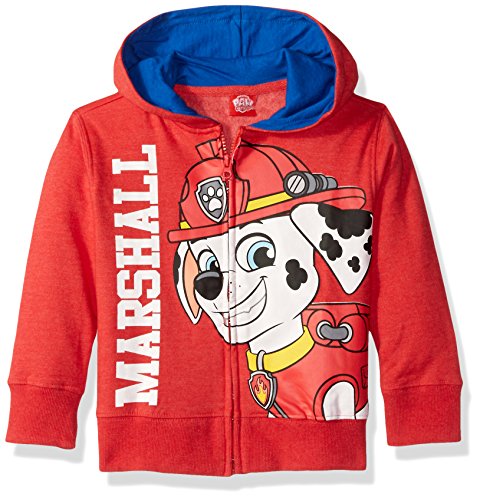 Paw Patrol Boys Marshall Zip up Toddler Hoodie (Red, 3T)
