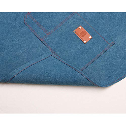 wsxcfyjh Delantal Cocina Baberos Delantal De Mezclilla De Moda De Lona Ropa De Trabajo De Barista Tienda De Uñas… - Imagen 6