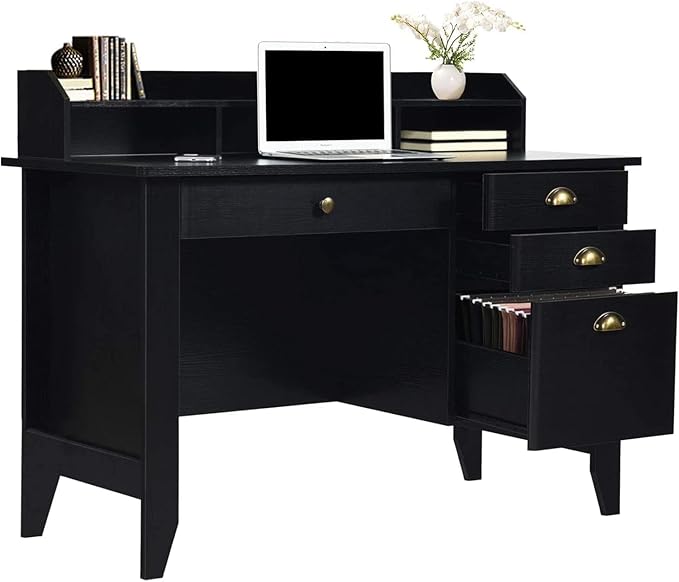 HOMBCK Computer Desk with Drawers, Office Desk with Drawers