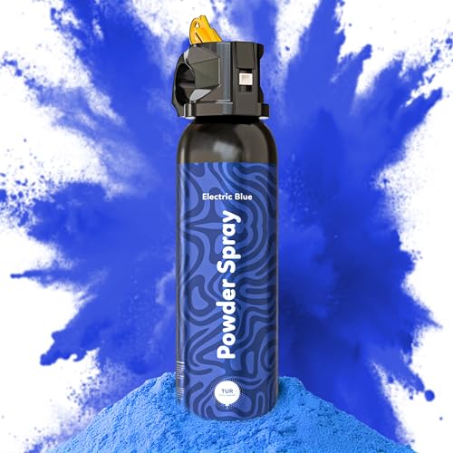 Blue Smoke Bomb Powder Cannon Fire Extinguisher Biodegradable| Launches 25ft | 10 Second Spray | Holi Color Decorations for Photoshoots Festivals Celebrations | TUR Party Supplies