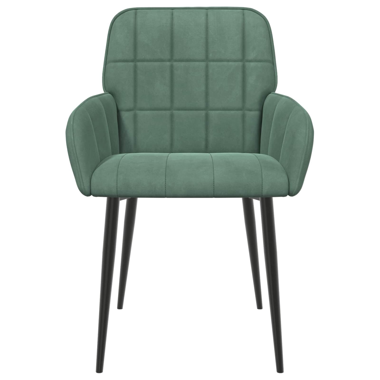 Lot de 6 chaises de salle à manger en velours Vert mer 56,5 x 50 x 86 cm