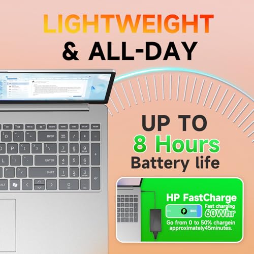 Image of HP 2026 15.6-inch Touchscreen Laptops - 16GB RAM, 512GB SSD, Intel i3 1315U(Up to 4.5GHz), 15.6 inch HD Anti-Glare, Wi-Fi 6, Ai Copilot, Win 11 Pro, Long Battery Life for Work & Classes, w /Laptop Bundle