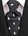 Scott Allan Black Fleur de Lis Tie For Men | Classic Woven Jacquard Black Pattern Neck Tie Formal | Corbatas para Hombres Elegantes Negra