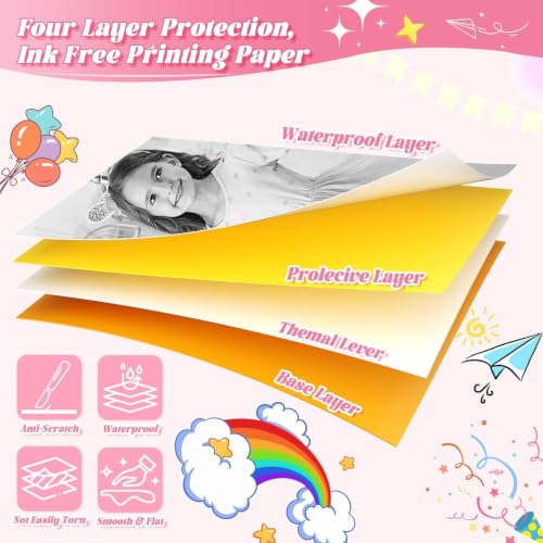 Image of Cason Pack of 5 Rolls for Instant Camera for Kids with Print,Premium 5 Paper Roll Refill,Scratch-Resistant, BPA Free, Suitable for All Instant Print Camera for Kids (White) (Only Rolls)