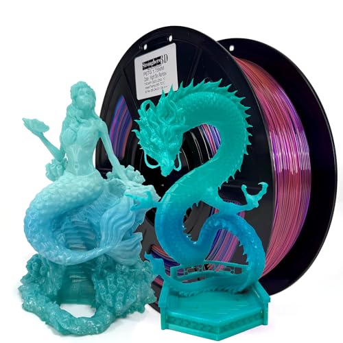 Image of PETG 3D Printer Filament 1.75 mm, Snow Blue,Turquoise,Accuracy + /- 0.05 mm,net Weight 1 kg for Ender3 Cr10