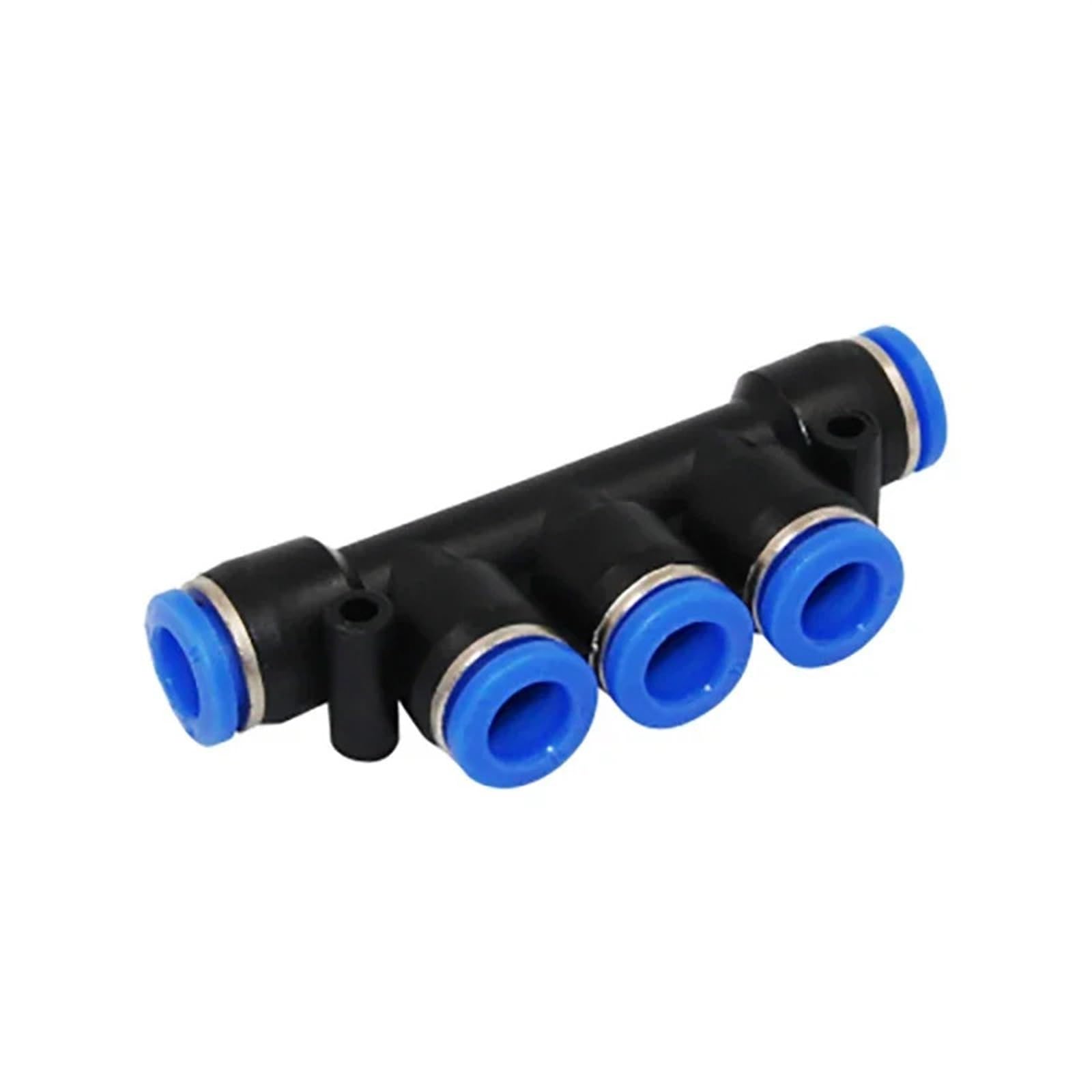 100 Uds PK accesorios neumáticos de plástico de 5 vías conectores rápidos conector de manguera de agua empuje de aire rápido 4 mm 6 mm 8mm 10mm 12mm(PK6)