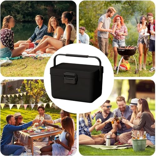 Isolierte Kühlbox - Harte Lunchbox mit Griff für Camping, Reisen und Zuhause - Perfekt für Essen und Getränke unterwegs