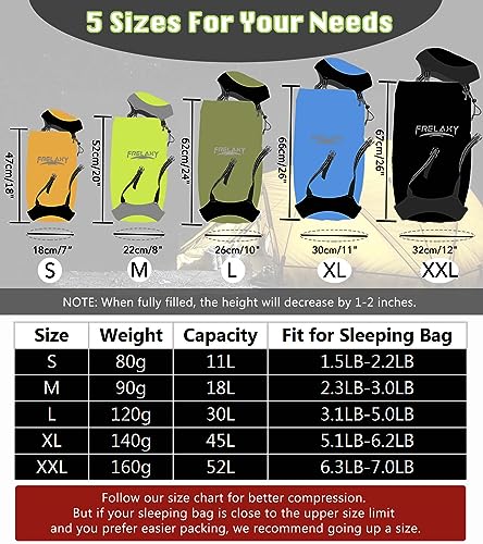 image for Frelaxy Compression Sack, 40% More Storage! 11L/18L/30L/45L Compressio