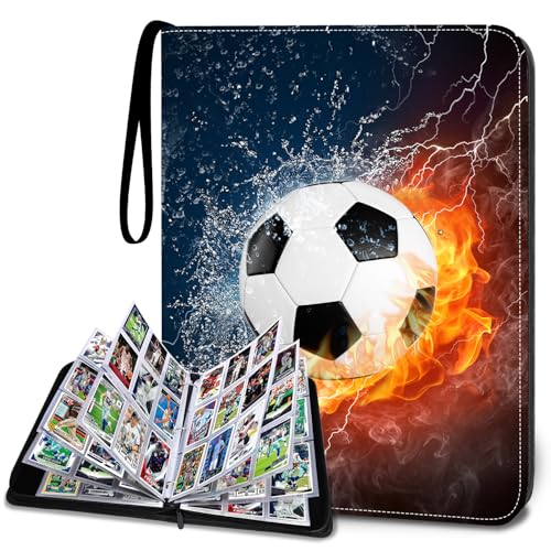HESPLUS 2026 Soccer Card Binder with Sleeve, 900 Pockets Trading Card Binder Sports Cards Storage Organizer for Football Baseball or Game Trading Cards with 50 Removable Sleeves Cards Collector Album by HESPLUS - Used condition - Image 9