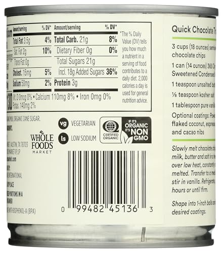 Image of 365 by Whole Foods Market, Organic Sweetened Condensed Milk, 14 Ounce