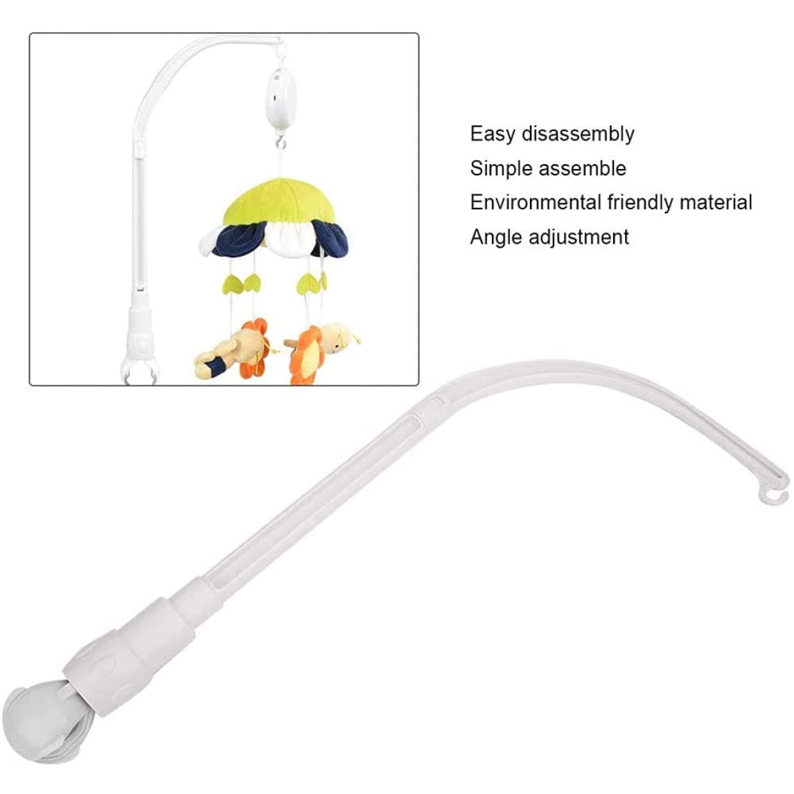 Baby Bed Bell Stand, Children's Bed Mobile Claw Poles with Adjustable Mobile Holder, Hanging Arm Holder for Hanging Toys Mobiles