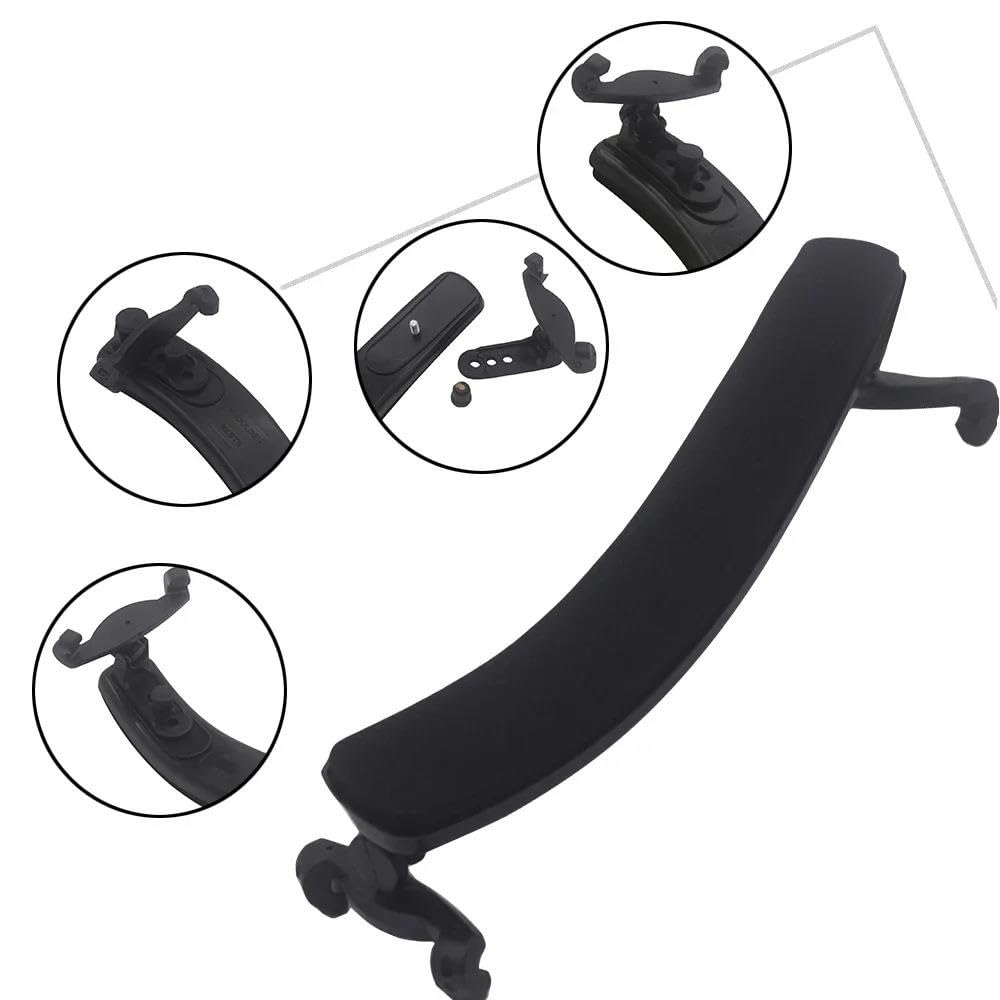 Hombrera para violín Almohadilla De Hombro Blanda De Plástico Ajustable De 3/4 4/4 Para Violín, Piezas De Soporte Accesorios Para Violín
