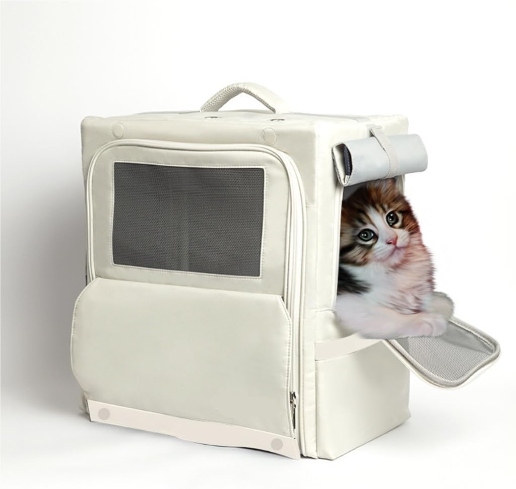 Cat and Dog Bags Fashionable and Versatile Outing Cat Bag, Breathable Backpack, Portable Backpack for Two Cats, Foldable Car Bag Pet Travel Bags