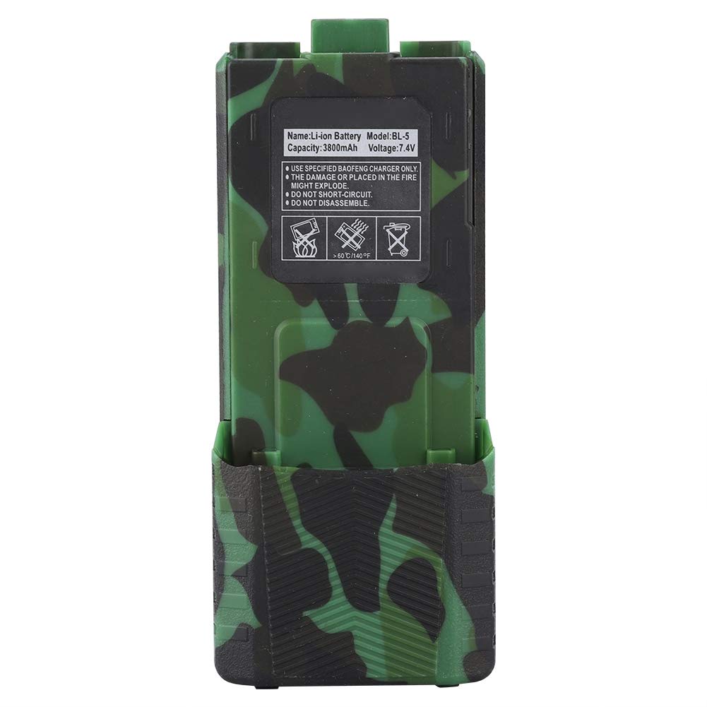 Batterie Li-ion d'origine pour talkie-walkie 7,4 V 3 800 mAh pour radios bidirectionnelles UV-5R et BL-5L de la série UV 5R (camouflage) - Communications et périphériques
