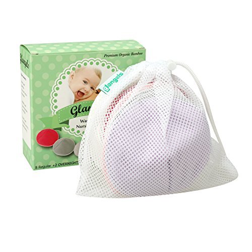 Contoured Washable Organic Bamboo Reusable Nursing Pads