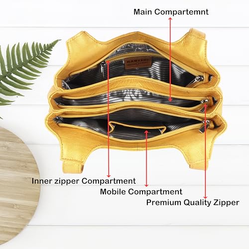 Original Leather Hand Painted Shoulder Bag for Women with Triple Compartment4