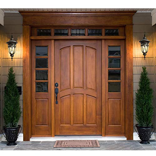 Goalplus Outdoor Porch Light With Wall Mount, 18" High Antique Bronze Wall Lantern One-Light E26 Exterior Waterproof Wall Sconce With Clear Seeded Glass Shade, E26 60W, Lm0519-Dn-S #TOP2