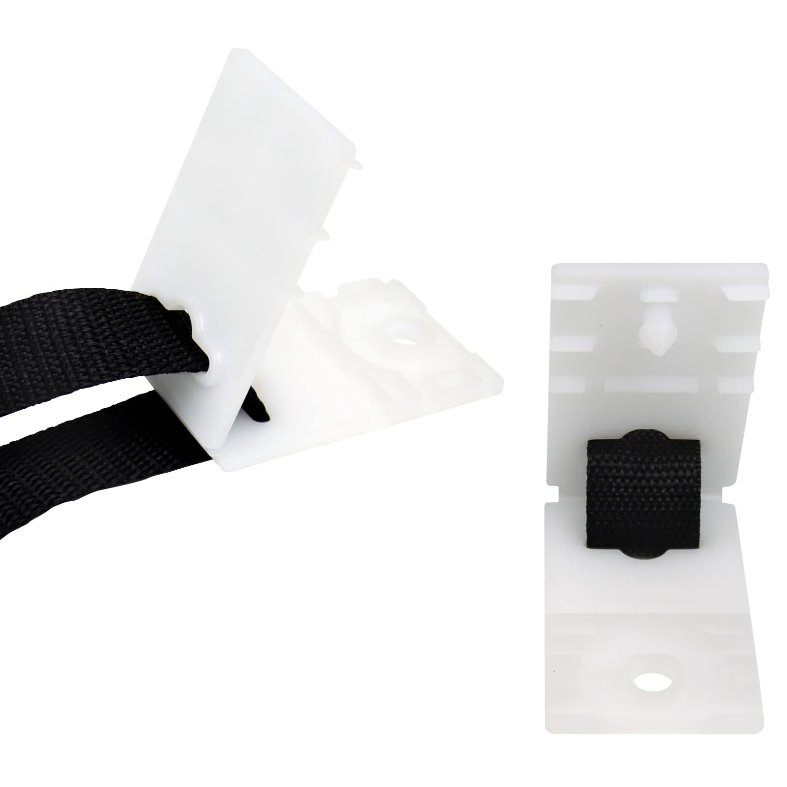 S-Union Kit de Fijación para Carrete de Cubierta Solar,Kit de Correas de Manta Solar para Piscina Universal enterrada Que Incluye 8 Correas de Nailon con lengüetas, 8 Placas de cordón, 8 Hebillas