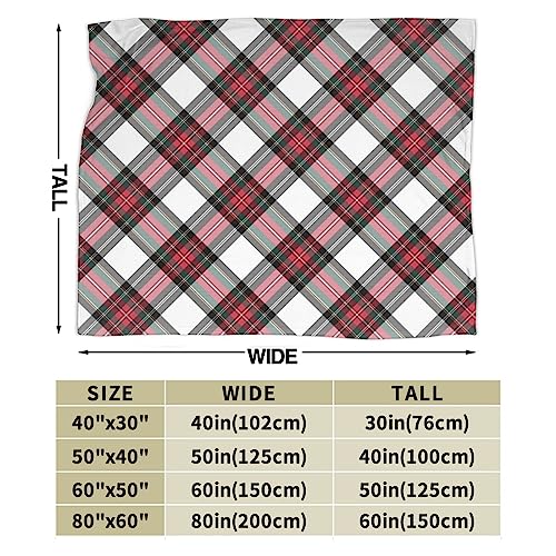 Dress Stewart Tartan Diagonal Blanket Super Soft Flannel Throw,Ultra-Soft Blanket For Bed Or Sofa All Season,Cozy Lightweight Blankets For Women Kids Adults 50"X 40" #TOP2